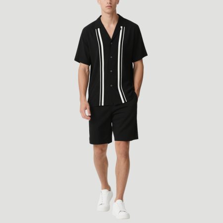 classic-and-fashionable-black-and-white-contrast-mens-top-and-shorts-set