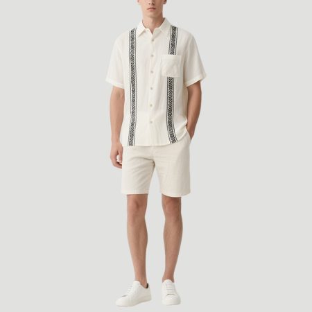 beige-and-black-pattern-mens-top-and-shorts-set
