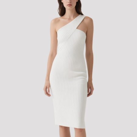one-shoulder-ribbed-knit-dress-bodycon-evening-dress