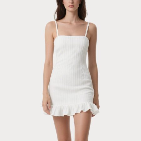 spaghetti-strap-ribbed-dress-ruffle-hem-mini-cocktail-dress