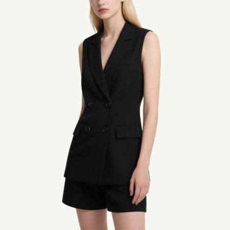 womens-elegant-sleeveless-blazer-shorts-set-classic