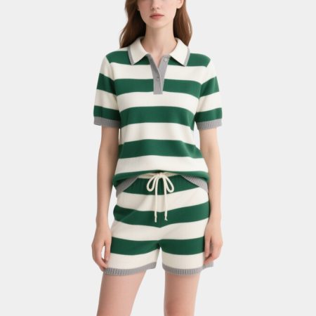 womens-classic-striped-knit-polo-shorts-set