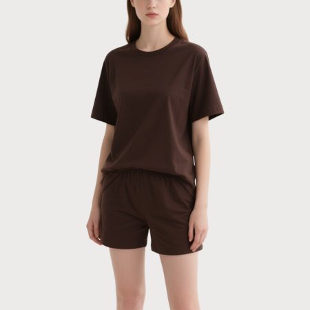 oversized-brown-essential-t-shirt-shorts-set-comfort-versatility