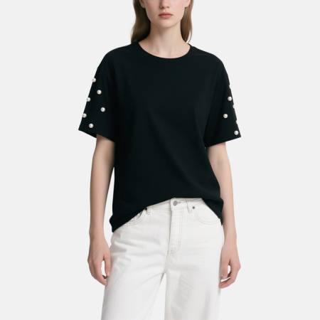 black-pearl-decoration-short-sleeved-t-shirt