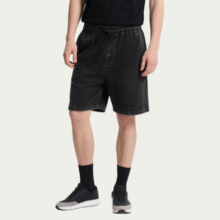 vintage-wash-denim-shorts-mens-elastic-waist-drawstring-relaxed-fit