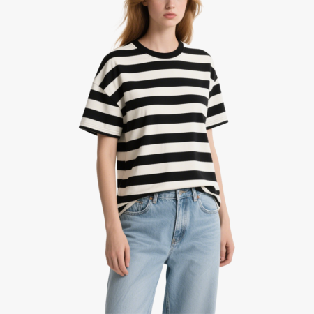 womens-loose-black-and-white-striped-short-sleeved-t-shirt