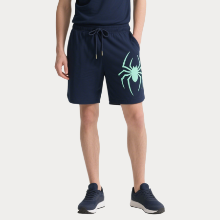 mens-casual-drawstring-shorts-with-spider