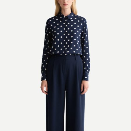 polka-dot-navy-blue-womens-shirt-long-sleeve-button-up-blouse