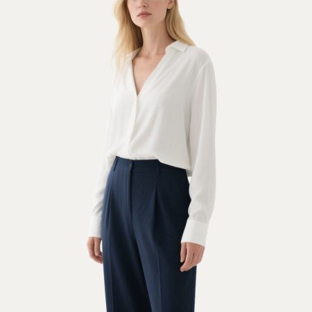 white-womens-shirt-v-neck-long-sleeve-button-down-blouse