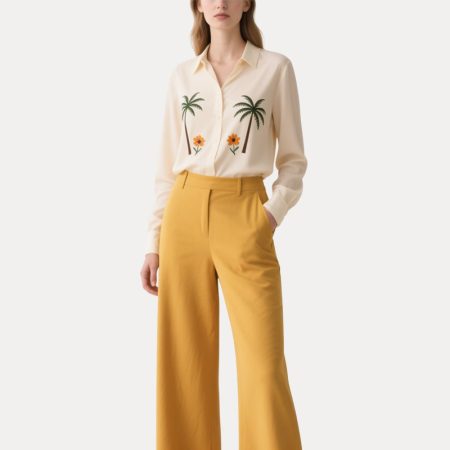 cream-womens-shirt-with-palm-tree-embroidery-long-sleeve-button-up-top