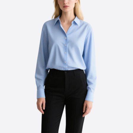 light-blue-pinstripe-long-sleeve-womens-dress-shirt