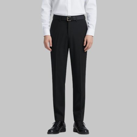 black-straight-leg-mens-dress-pants-formal-office-wear
