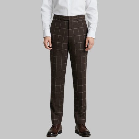 brown-windowpane-check-mens-dress-pants-classic-formal-event-trousers