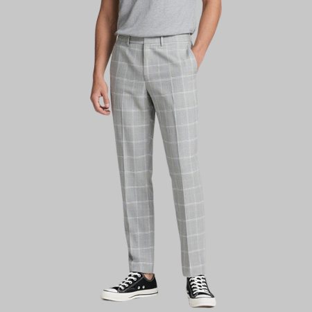 grey-checkered-mens-dress-pants-stylish-casual-formal-trousers