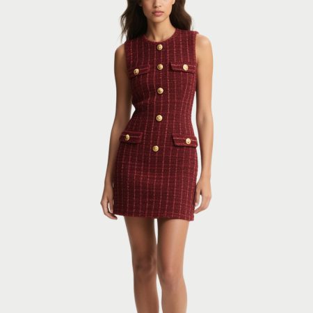 tweed-dress-elegant-gold-button-decorated-sleeveless-slim-dress