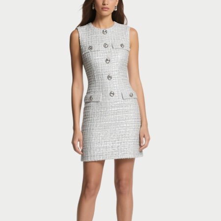diamond-decoration-sleeveless-slim-tweed-dress
