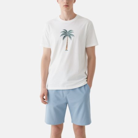 white-palm-tree-tee-light-blue-shorts-set-mens-summer-casual-wear