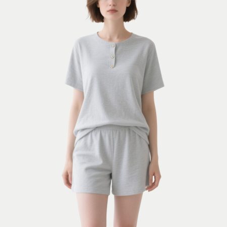 light-grey-henley-tee-shorts-set-womens-summer-activewear-set