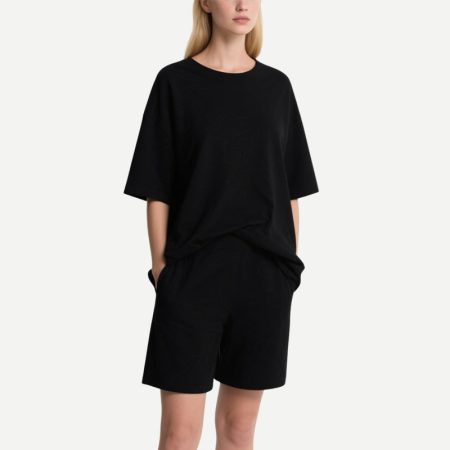 black-oversized-tee-shorts-set-womens-casual-summer-sportswear