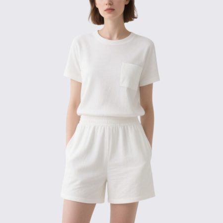 white-pocket-tee-shorts-set-womens-casual-summer-sportswear