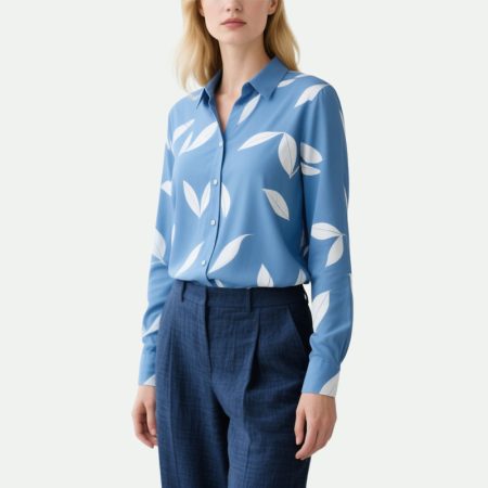 light-blue-womens-shirt-with-white-leaf-pattern-button-up-blouse