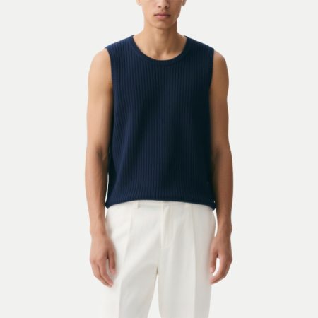 simple-ribbed-navy-round-neck-mens-knitted-vest